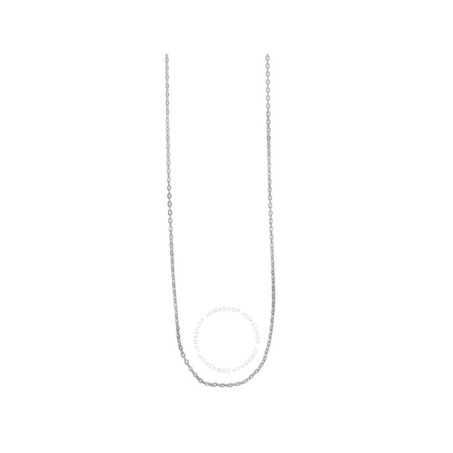 Tresorra 14k White Gold Endless Adjustable Flat Cable Chain Necklace In White