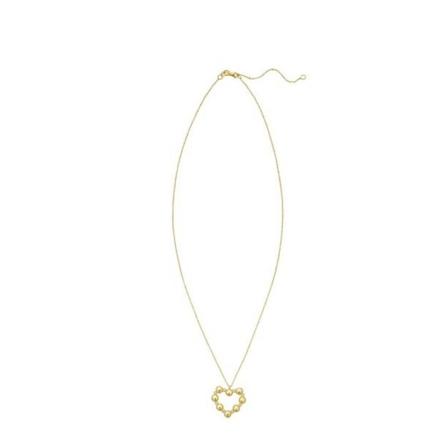 Tresorra 14k Yellow Gold Diamond Heart Bauble Necklace In Yellow