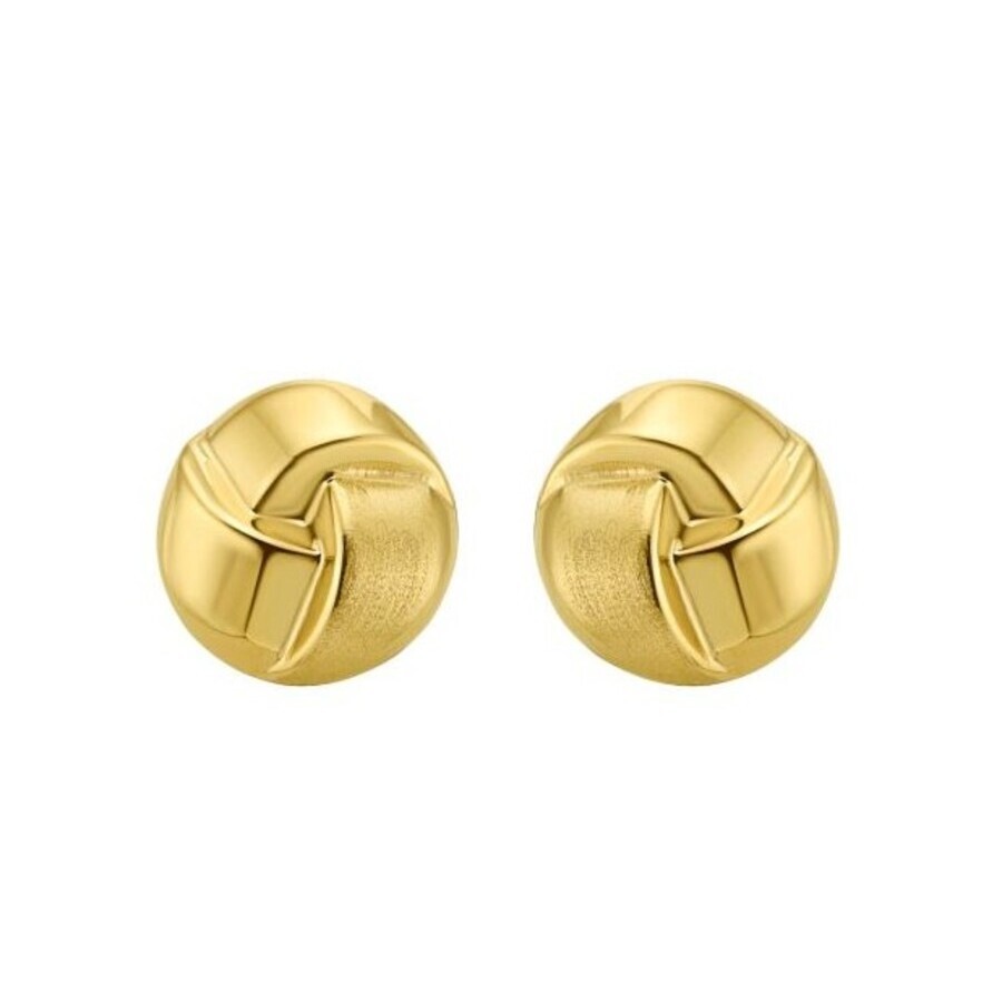 Tresorra 14k Yellow Gold Fancy Knot Stud Earrings In Yellow