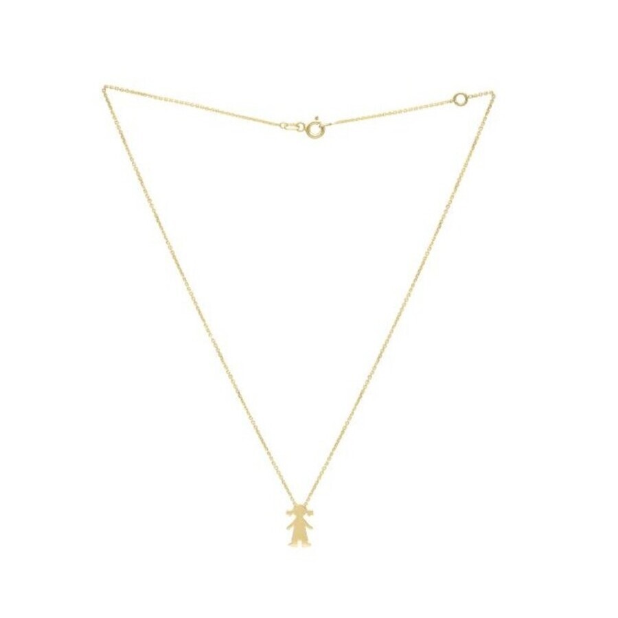 Tresorra 14k Yellow Gold Girl Pendant Necklace In Yellow