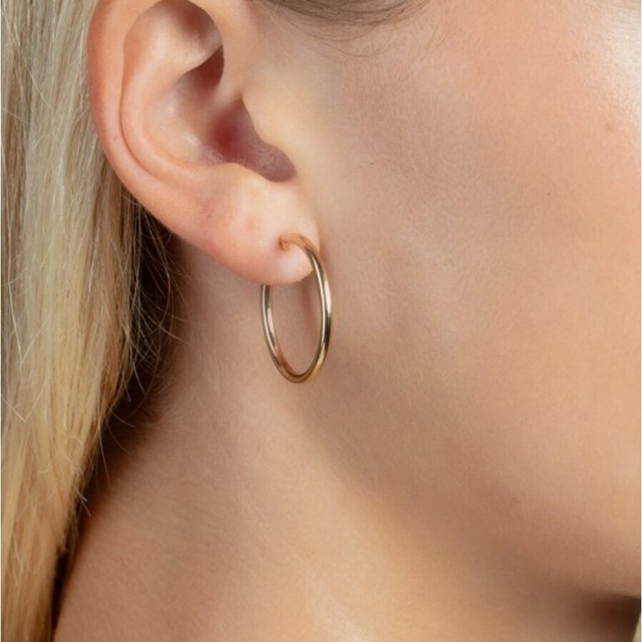 Tresorra 14k Yellow Gold Hoop Earrings In Yellow