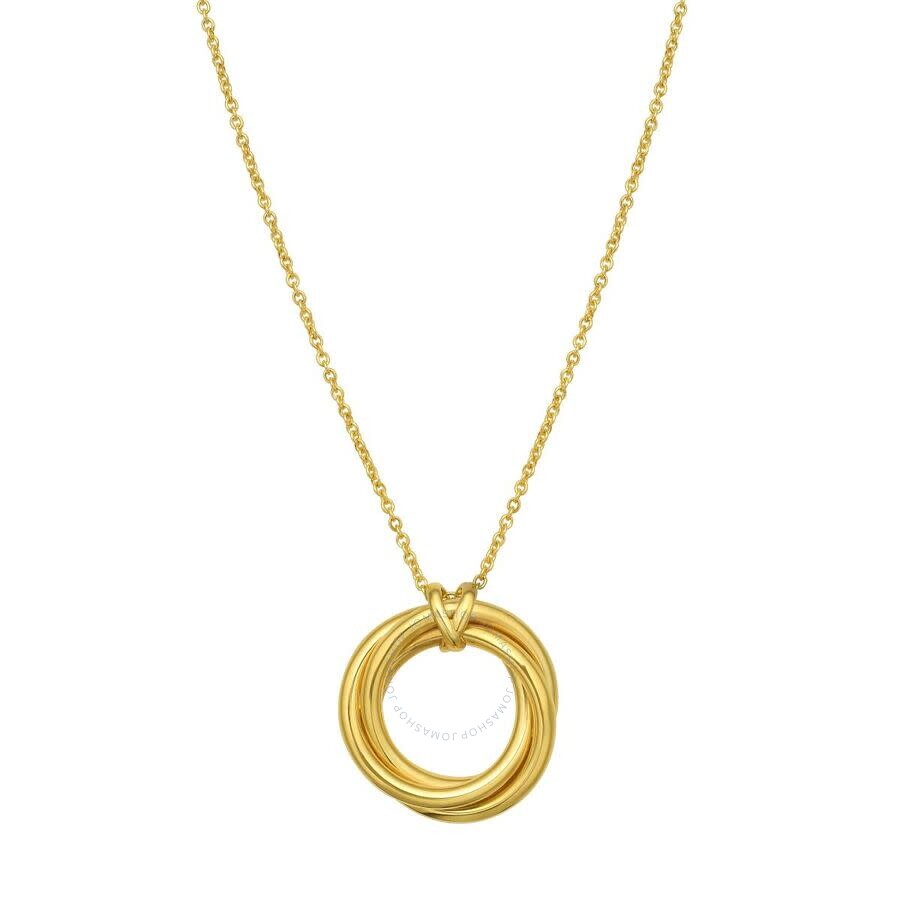 Tresorra 14k Yellow Gold Interlocking Large Trinity Necklace In Yellow