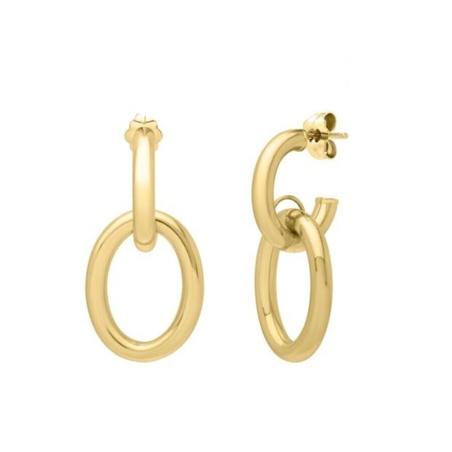 Tresorra 14k Yellow Gold Interlocking Link Earrings In Yellow