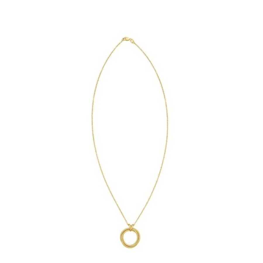 Tresorra 14k Yellow Gold Interlocking Medium Trinity Necklace In Yellow