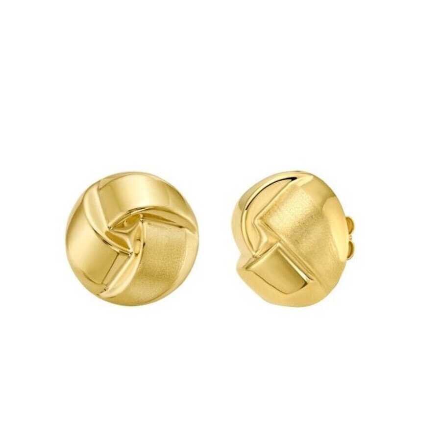 Tresorra 14k Yellow Gold Large Fancy Knot Stud Earrings In Yellow