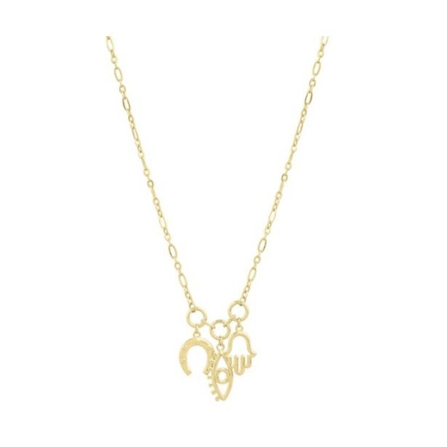 Tresorra 14k Yellow Gold Lucky Charms Necklace In Yellow