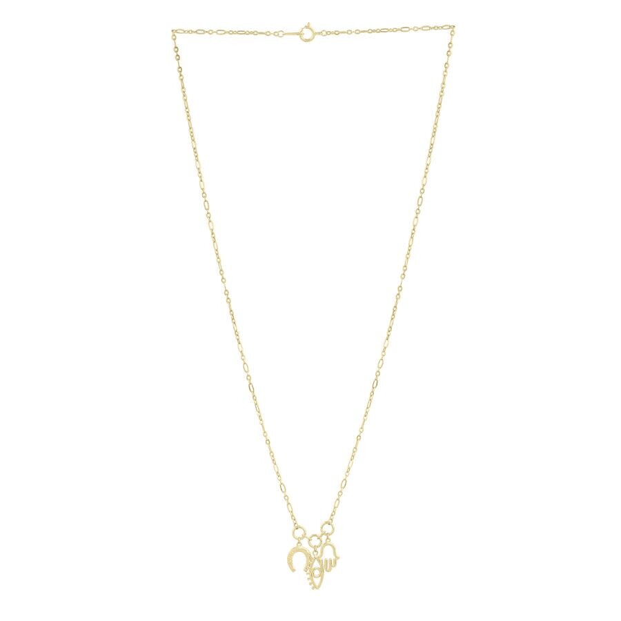 Tresorra 14k Yellow Gold Lucky Charms Necklace In Yellow