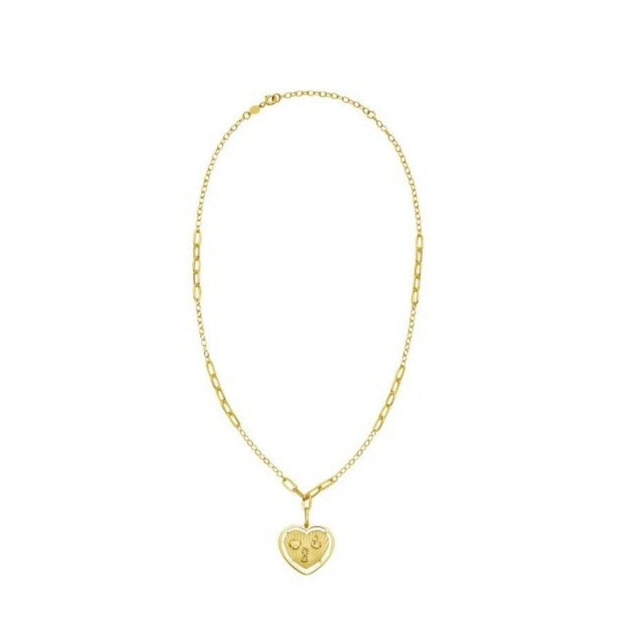 Tresorra 14k Yellow Gold Lucky Forever Heart Necklace In Yellow