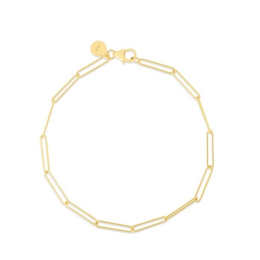 Tresorra 14k Yellow Gold Lungo Paperclip Chain Bracelet In Yellow