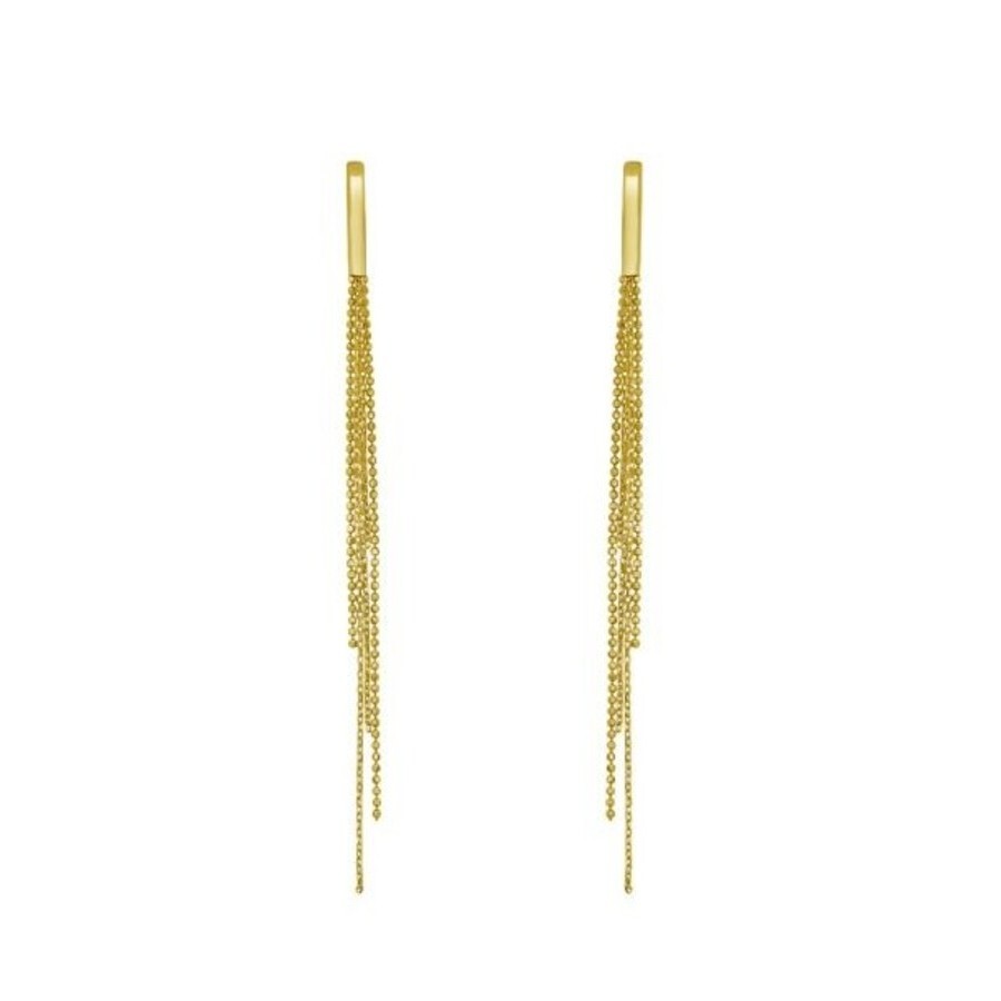 Tresorra 14k Yellow Gold Multi-chain Drop Earrings In Yellow