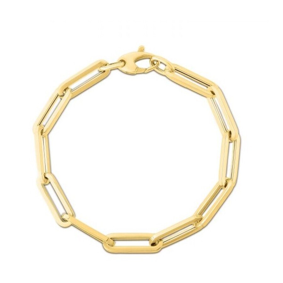 Tresorra 14k Yellow Gold Paperclip Chain Bracelet In Yellow