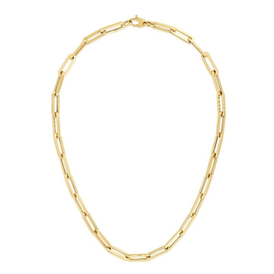Tresorra 14k Yellow Gold Paperclip Chain Necklace In Yellow