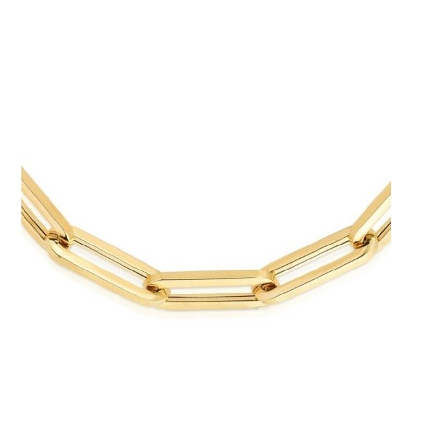 Tresorra 14k Yellow Gold Paperclip Chain Necklace In Yellow