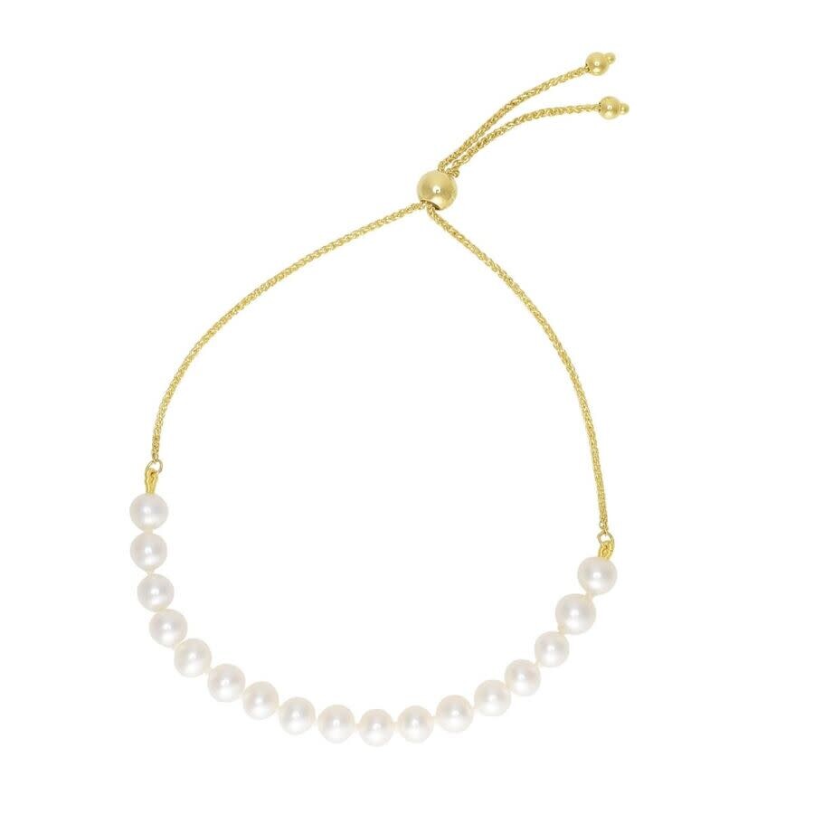 Tresorra 14k Yellow Gold Pearl Strand Friendship Bracelet In Yellow