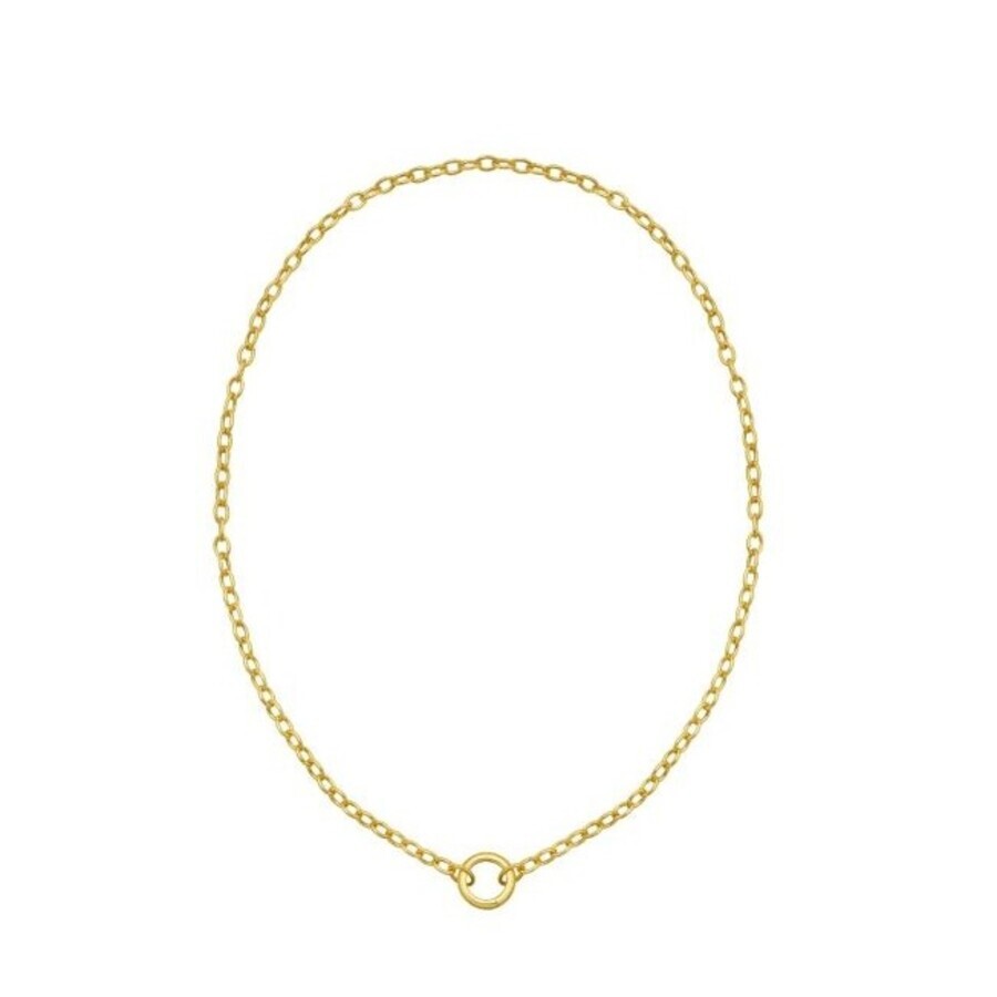 Tresorra 14k Yellow Gold Push Lock Charm Necklace In Yellow