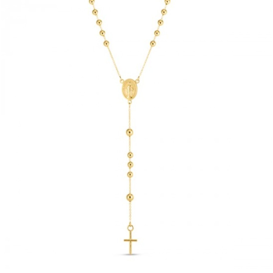 Tresorra 14k Yellow Gold Rosary Necklace In Yellow