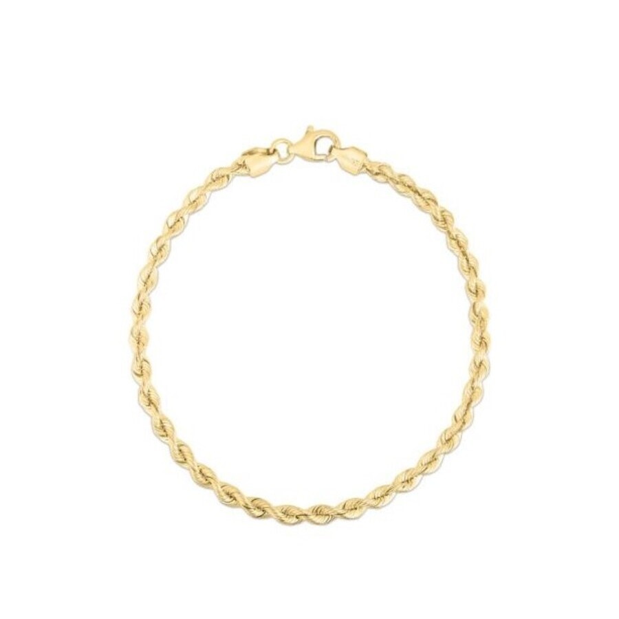 Tresorra 14k Yellow Gold Silk Rope Chain Bracelet In Yellow