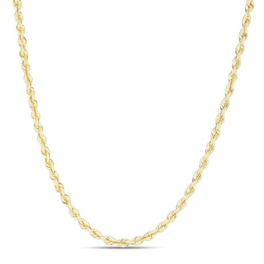 Tresorra 14k Yellow Gold Silk Rope Chain Necklace In Yellow