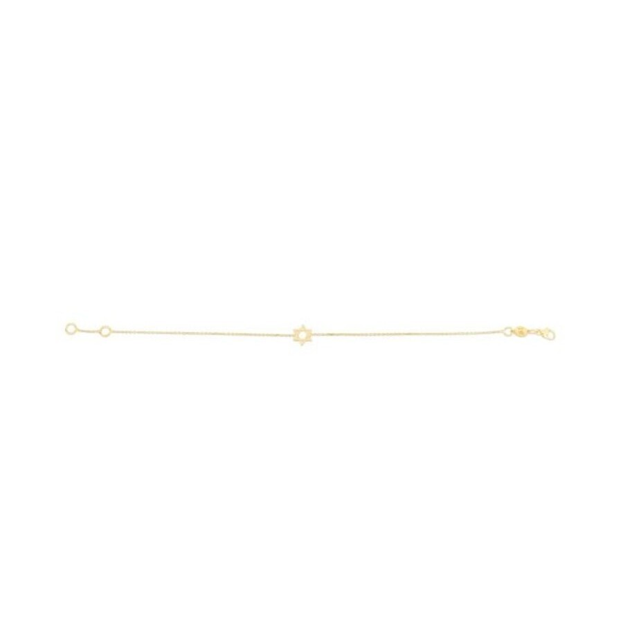 Tresorra 14k Yellow Gold Star Of David Bracelet In Yellow