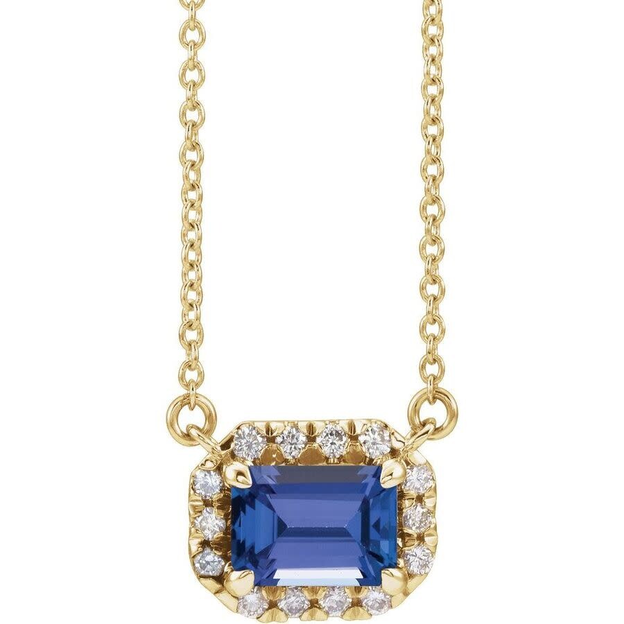 Tresorra 14k Yellow Gold Tanzanite & Diamond Necklace In Yellow