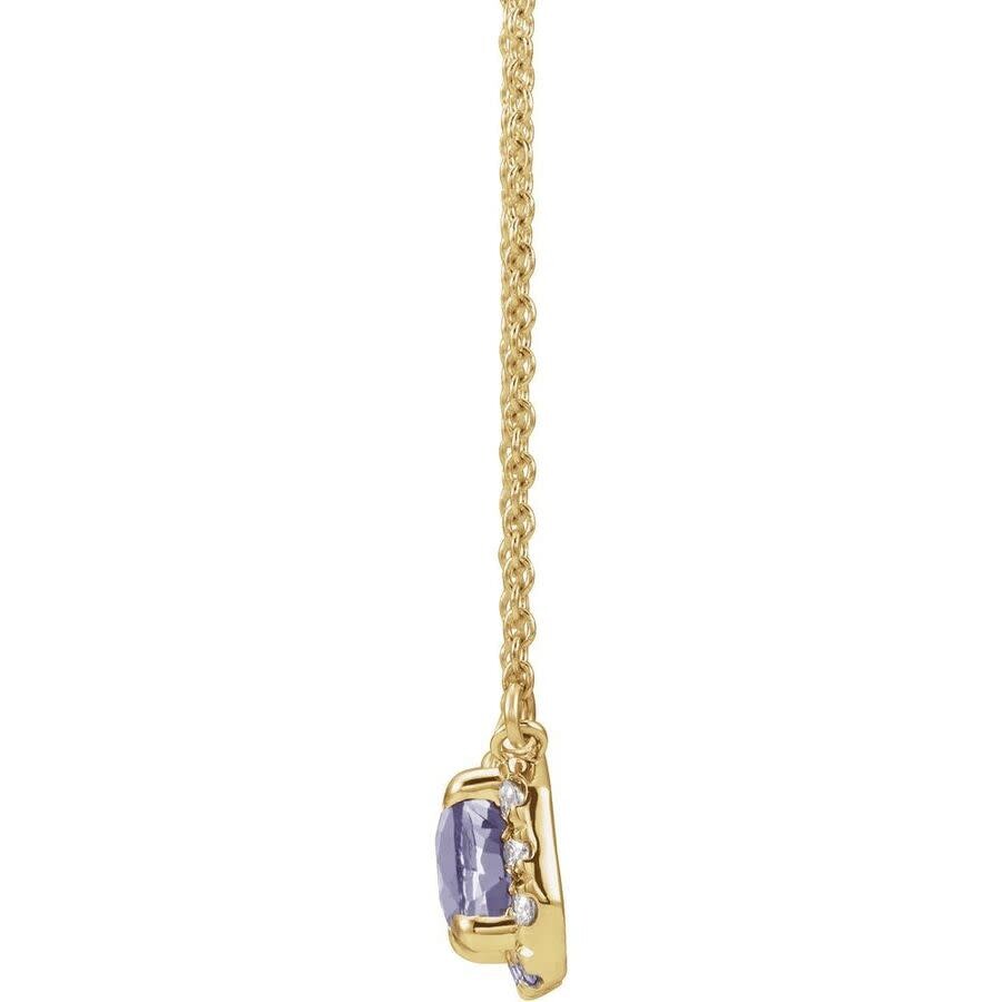 Tresorra 14k Yellow Gold Tanzanite & Diamond Necklace In Yellow