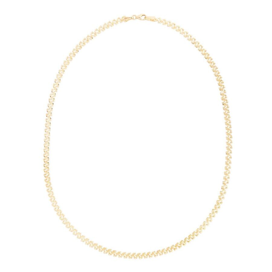 Tresorra 14k Yellow Gold Textured Fancy Chain Necklace In Yellow