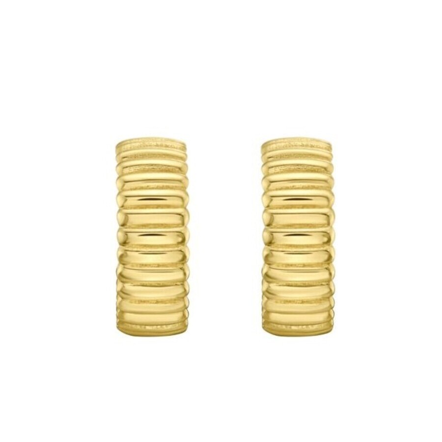 Tresorra 14k Yellow Gold Tubogas C-hoop Earrings In Yellow