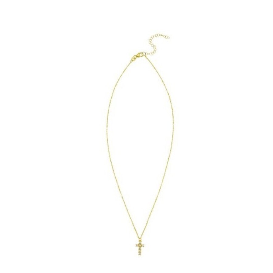 Tresorra 14k Yellow & White Diamon'oro Cross Necklace In Two Tone