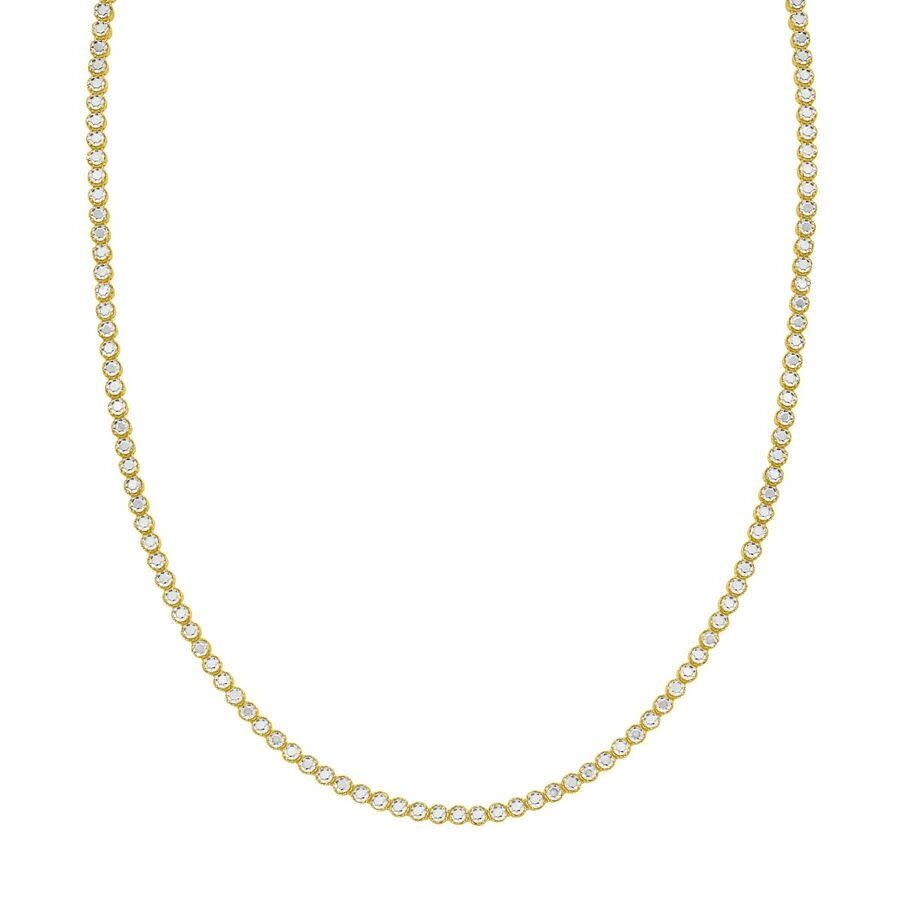 Tresorra 14k Yellow & White Gold Diamon'oro Tennis Necklace In Two Tone