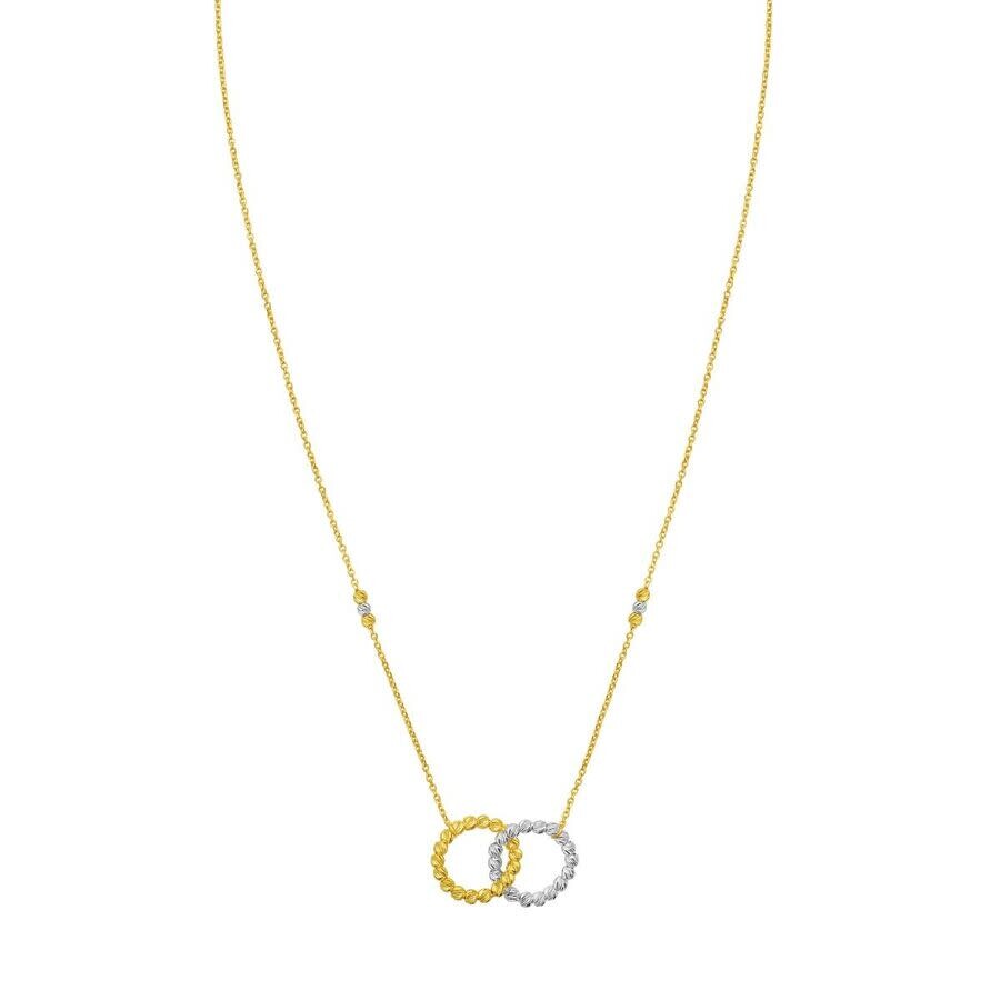 Tresorra 14k Yellow & White Tt Interlocking Necklace In Two Tone
