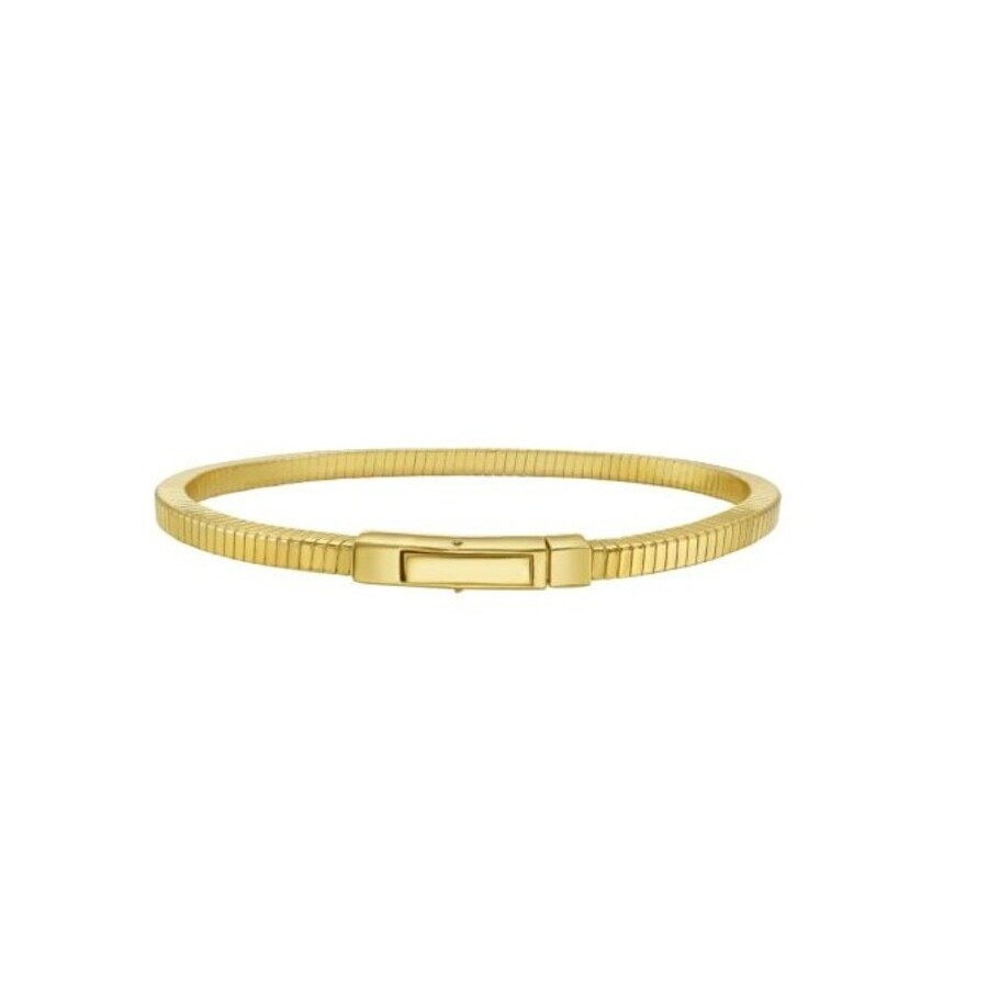 Tresorra Sterling Silver Gold Plated Cubogas Chain Bracelet In Yellow