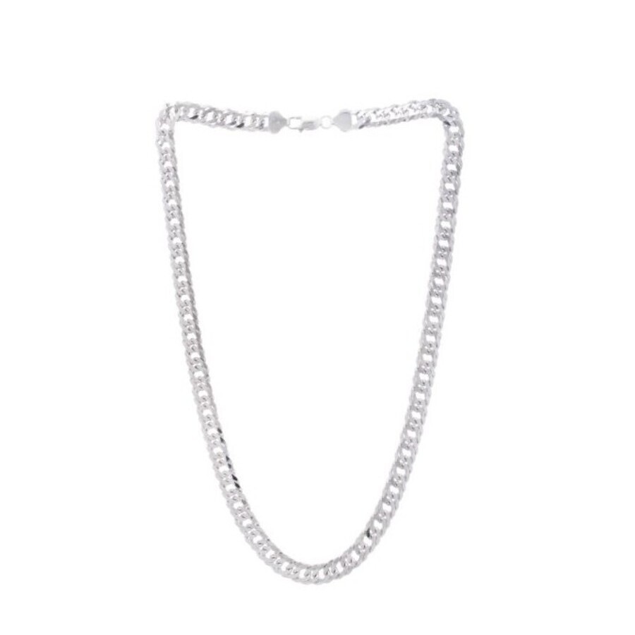 Tresorra Sterling Silver Miami Cuban Chain Necklace