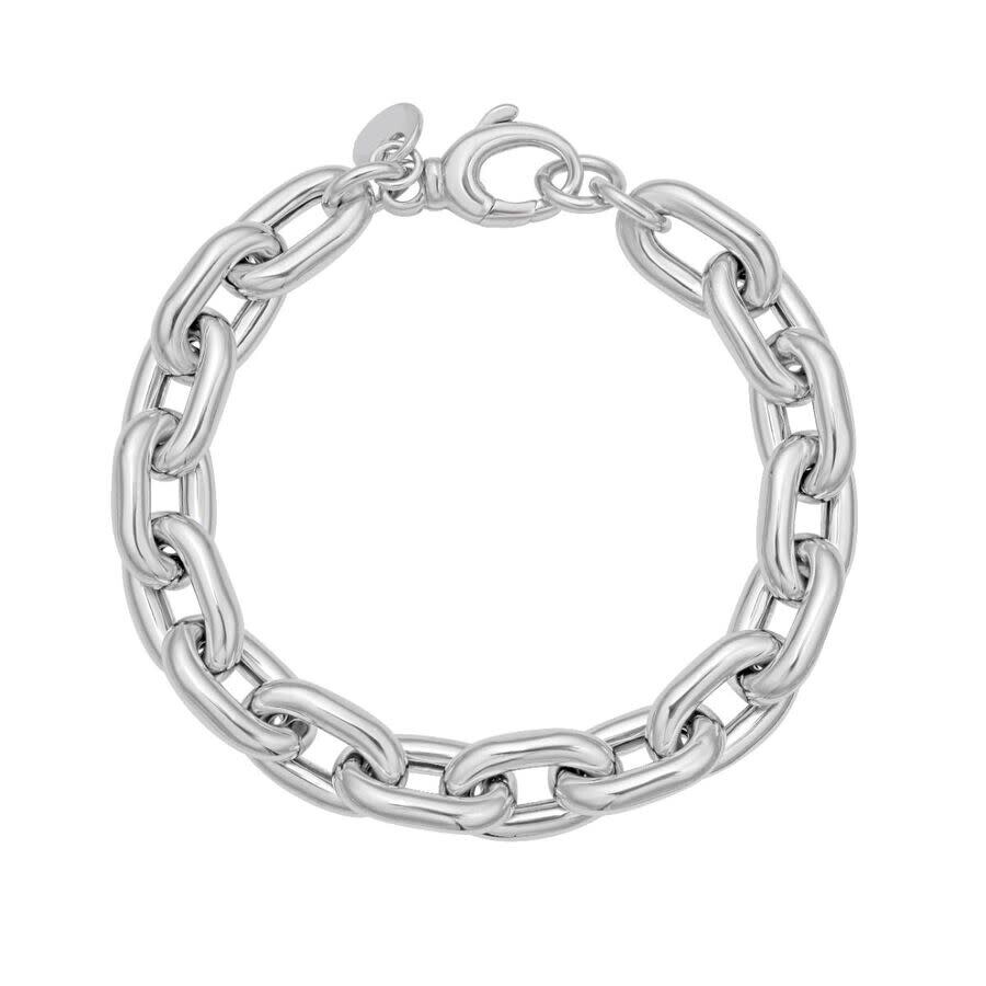Tresorra Sterling Silver Oval Link Bracelet