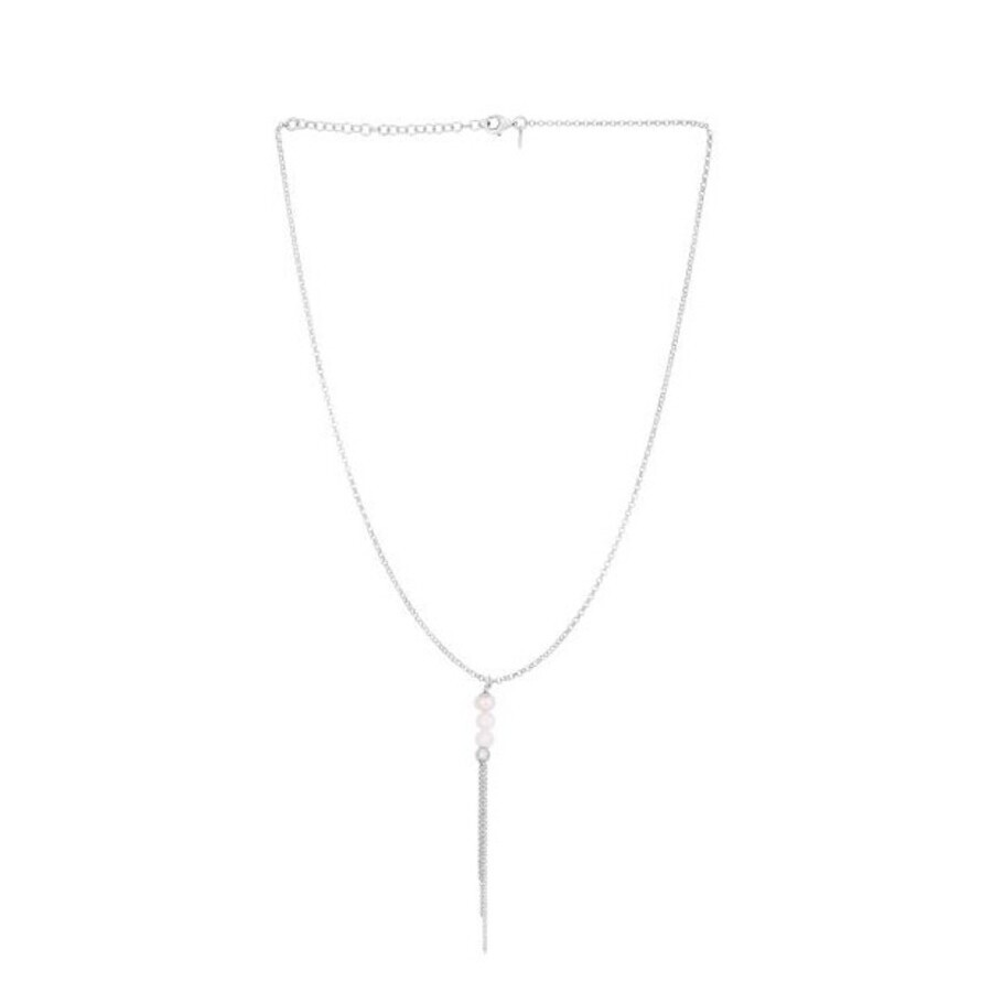 Tresorra Sterling Silver Pearl Tassel Necklace