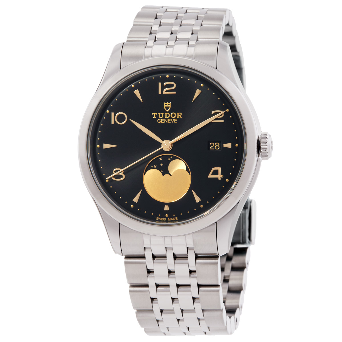 Tudor 1926 Luna Automatic Moon Phase Black Dial Men's Watch M91560-0003