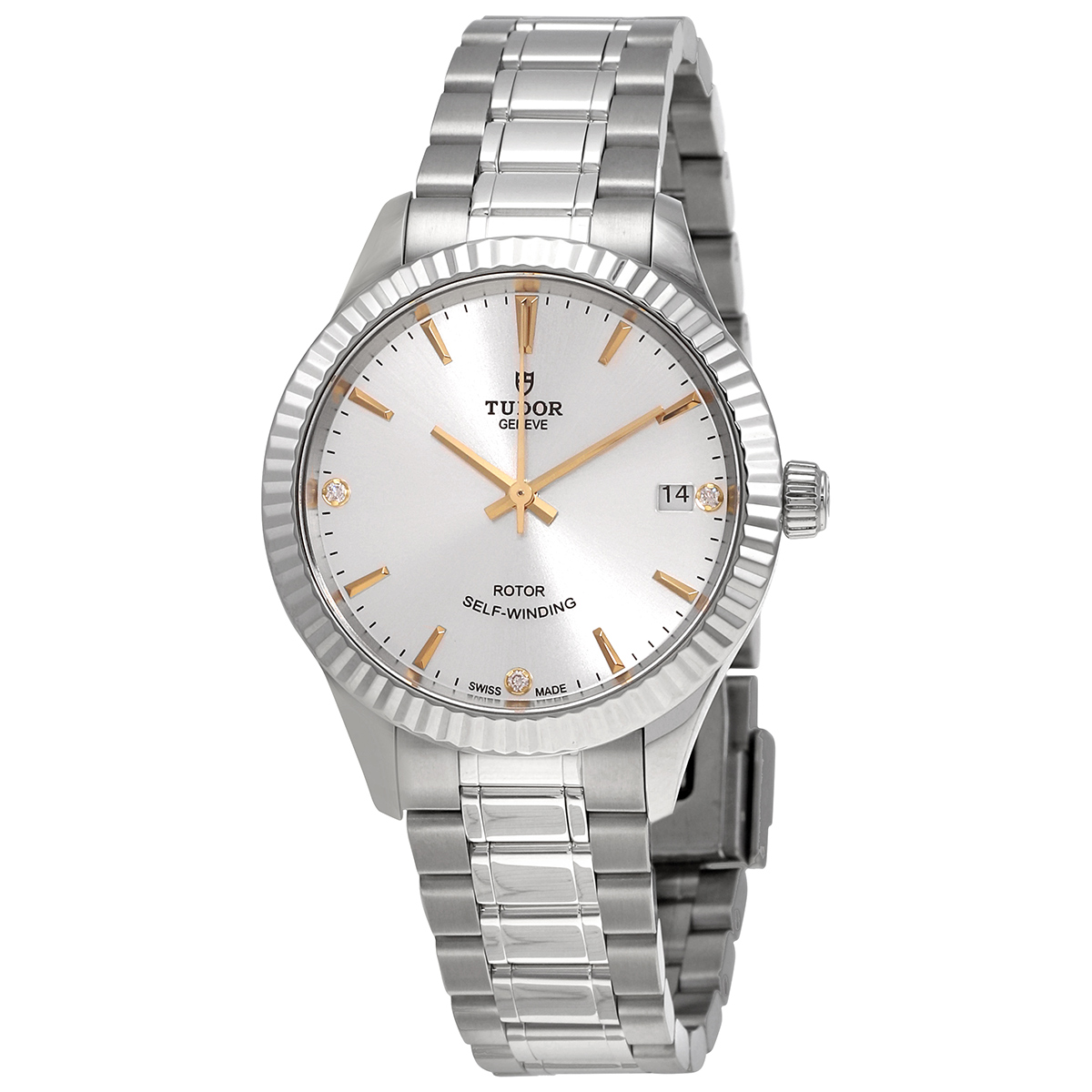 Tudor Automatic Diamond Silver Dial Ladies Watch M12310-0011