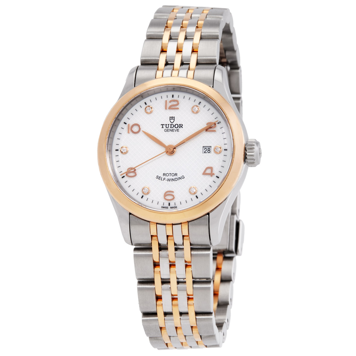 Tudor Automatic Diamond White Dial Ladies Watch M91351-0011