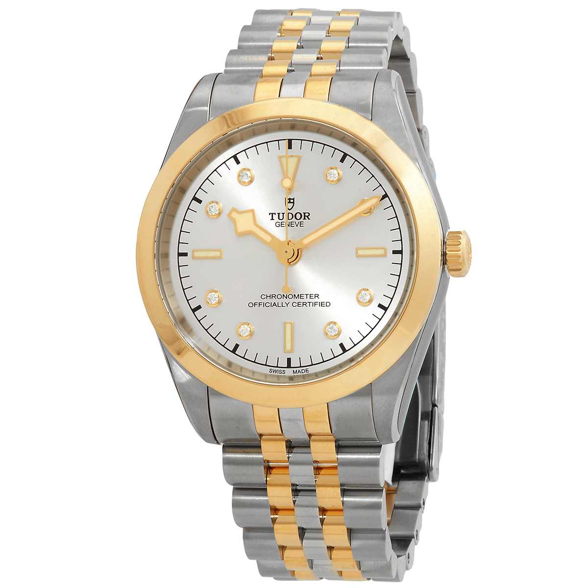 Tudor Black Bay Automatic Chronometer Diamond Silver Dial Men's Watch M79683-0007