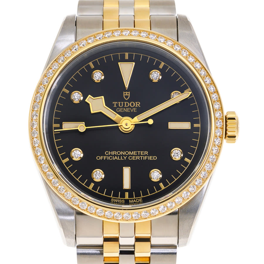 Tudor Black Bay Automatic Diamond Black Dial Ladies Watch M79653-0005