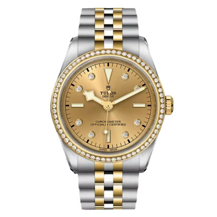 Tudor Black Bay Automatic Diamond Champagne Dial Ladies Watch M79653-0007