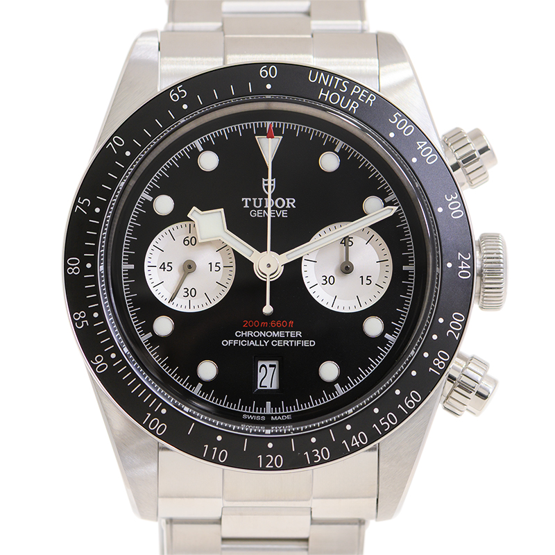 Black Bay Chrono Automatic Chronometer Black Dial Men's Watch