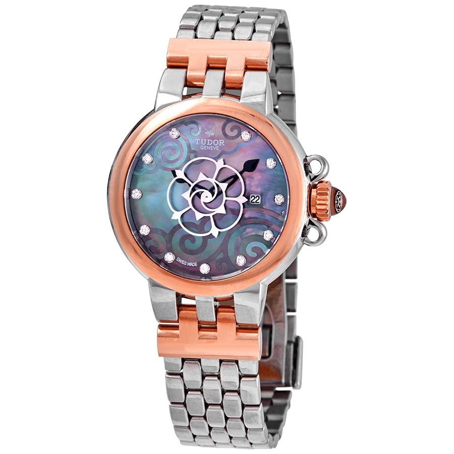 Tudor Clair de Rose Automatic Diamond Ladies Watch M35401-0002