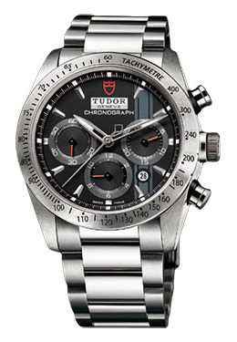 Tudor Fastrider Black Dial Chronograph Stainless Steel Men's Watch 42000-BKSSS