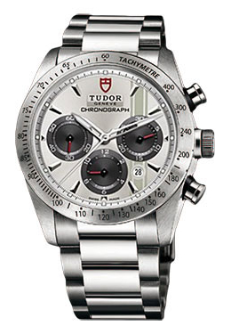 Tudor Fastrider Silver Dial Chronograph Stainless Steel Men's Watch 42000-SVSSS