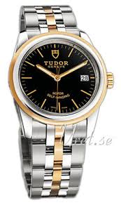 Tudor Glamour Date Automatic Black Dial Watch 55003-0007