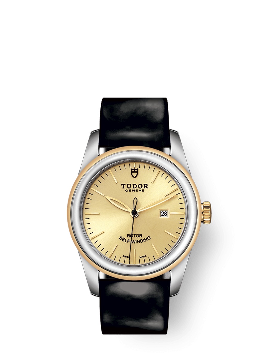 Tudor Glamour Date Automatic Champagne Dial Ladies Watch 53003-0047