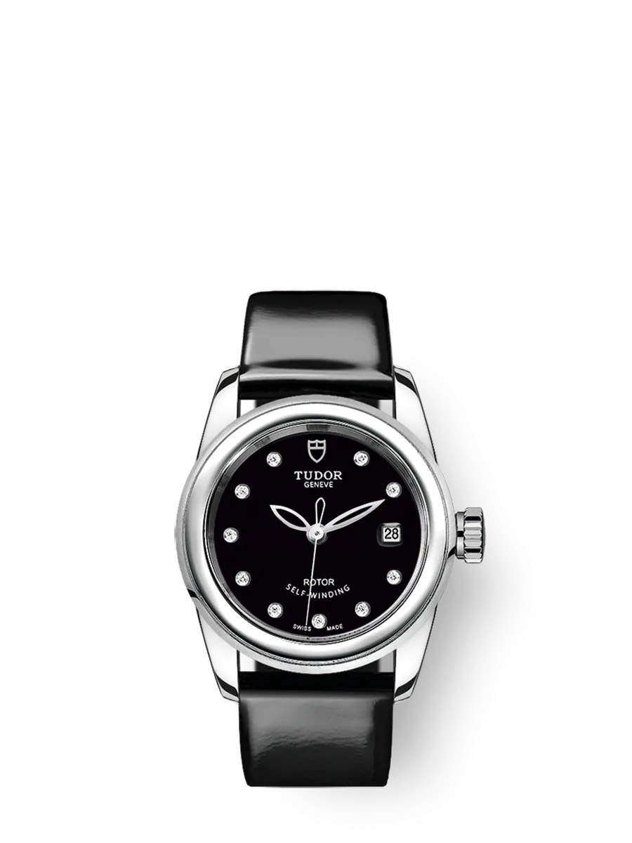 Tudor Glamour Date Automatic Diamond Black Dial Ladies Watch 51000-0026