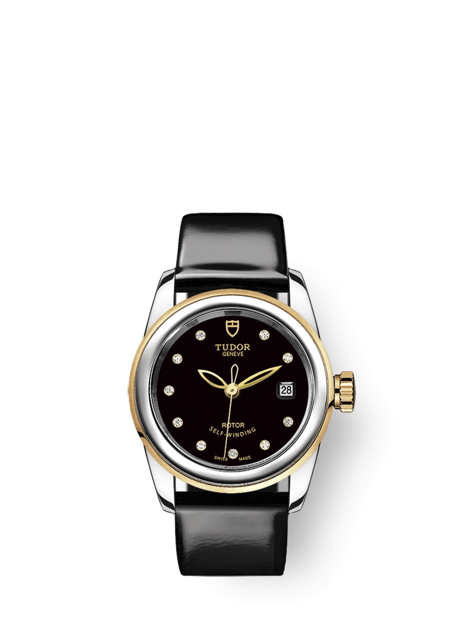 Tudor Glamour Date Automatic Diamond Black Dial Ladies Watch 51003-0023