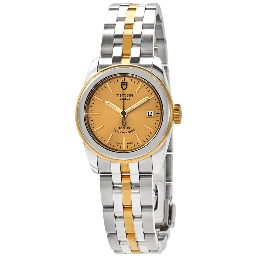 Tudor Glamour Date Automatic Diamond Champagne Dial Ladies Watch 51003-0004