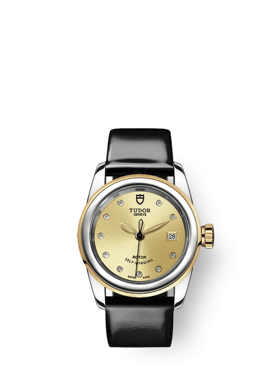 Tudor Glamour Date Automatic Diamond Champagne Dial Ladies Watch 51003-0019